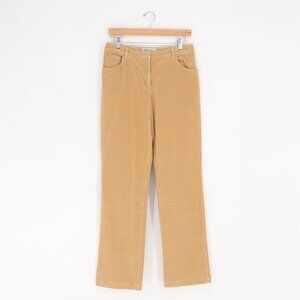 BROOKS BROTHERS Women's Stretch Corduroy Pants Straight Khaki Camel Tan Size 8